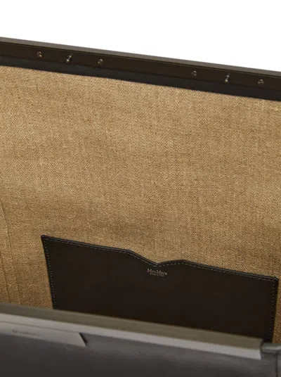 Max Mara Large Clutch In Natural Leather