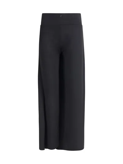 Courrèges Tailored Black Trousers With Unique Fringe Detail In Black