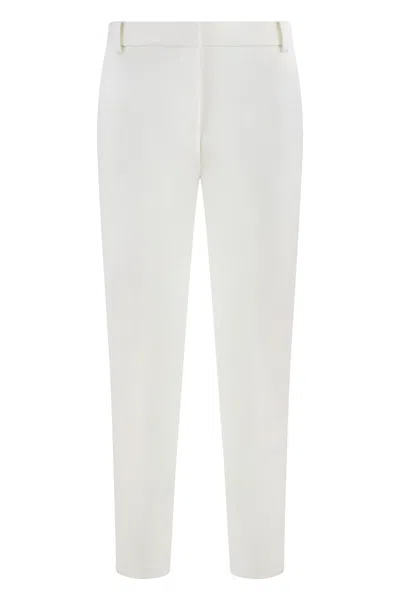 Pinko Tailored White Trousers With Side Pockets