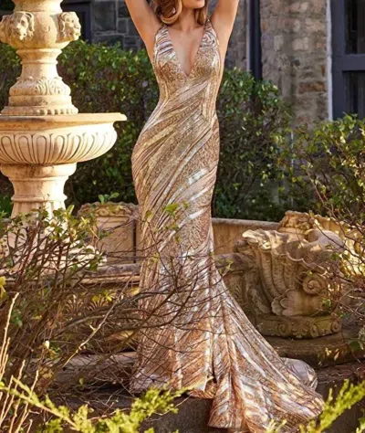 Jovani 22314 Long Sleeveless Sequin Mermaid Prom Dress