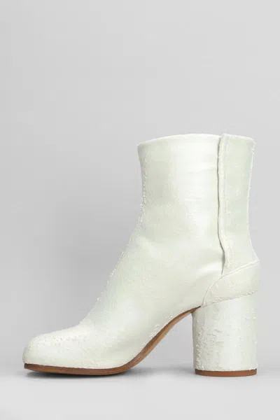 Maison Margiela Women's White Leather Ankle Boots