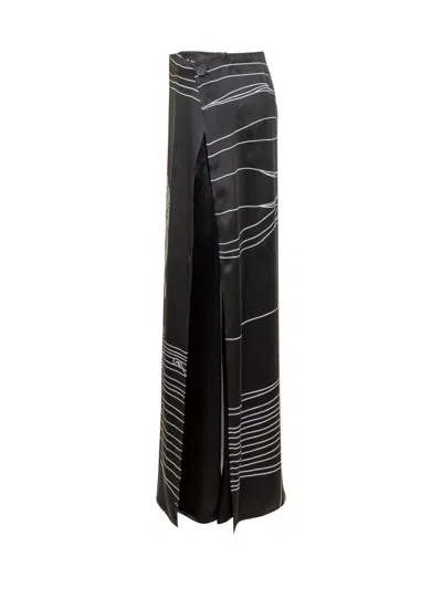 Ferragamo Printed Silk Midi Wrap Skirt