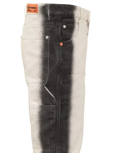 Heron Preston Gradient Canvas Carpenter Pants In Neutral