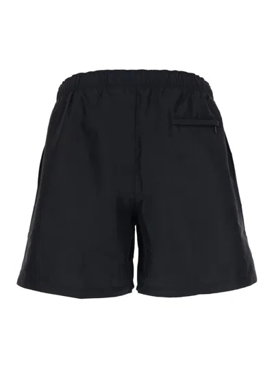 Versace Black Swim Shorts With Elastic Drawstring Waist And Medusa Embroidery On The Front In Tech Fabric Ma