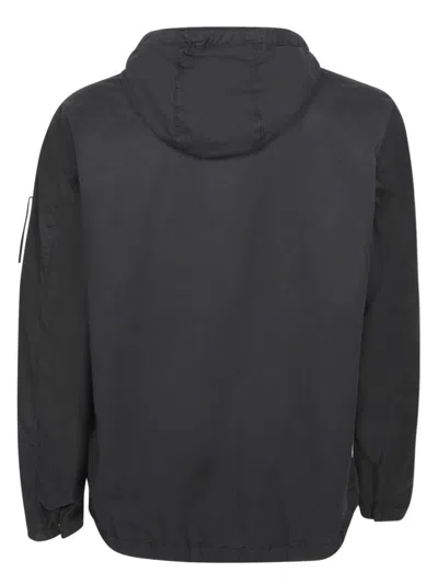 Stone Island Black Supima Cotton Twill Stretch-tc Jacket