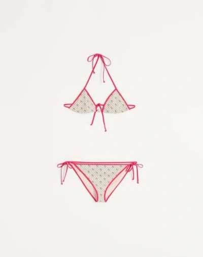 Valentino Gelatin Print Lycra Bikini With Polka Dots Woman Birch/multicolour M