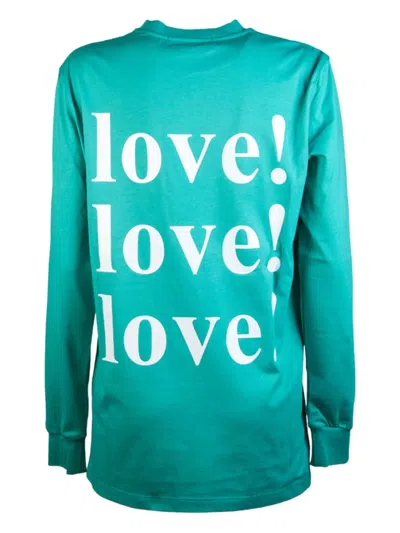 Msgm Green Cotton T-shirt In Green