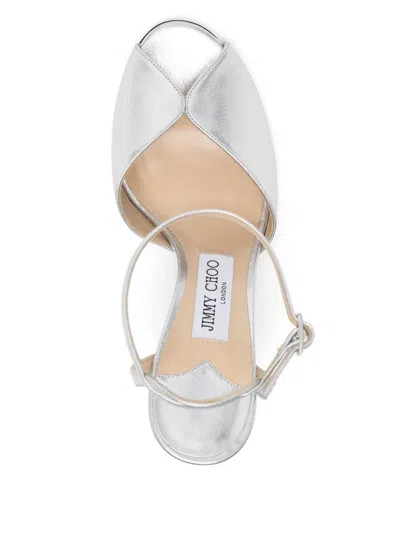 Jimmy Choo Sacaria Imitation Pearl Embellished Ankle Strap Sandal