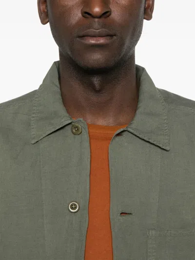 Polo Ralph Lauren Olive Green Shirt With Patch Pockets