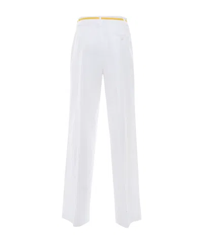 Aspesi Relaxed Fit Straight-leg Trousers With Drawstring In White
