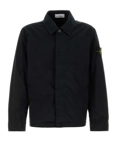 Stone Island Collared Design Stretch Polyester Jacket