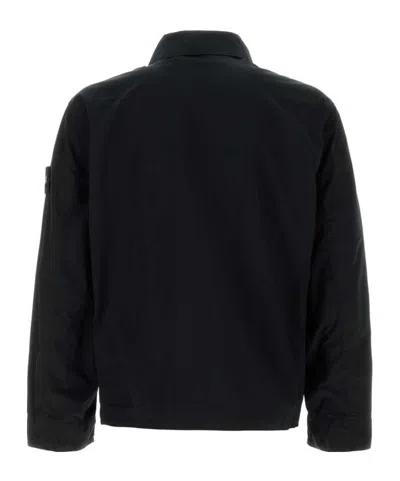 Stone Island Collared Design Stretch Polyester Jacket