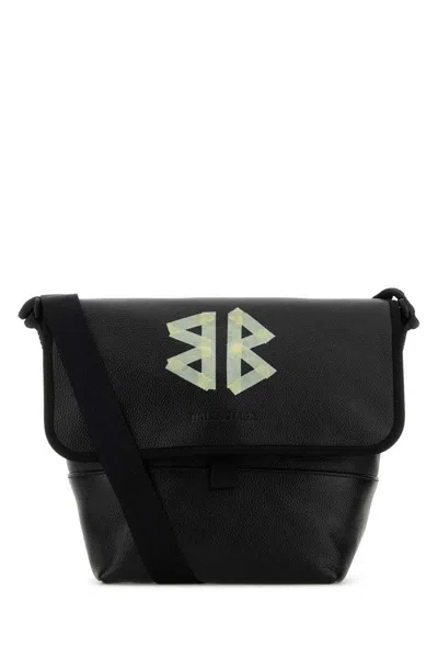 Balenciaga Black Leather Explorer Crossbody Bag