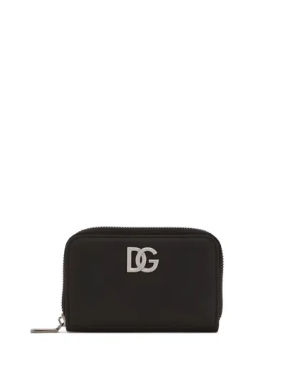 Dolce & Gabbana Logo Plaque Zipped Compact Wallet