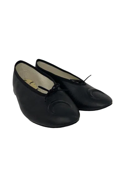 Marine Serre Black Lilou Ms X Repetto Ballet Flats In Black