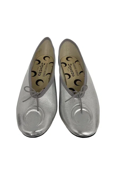 Marine Serre X Repetto Ballerinas In Gray
