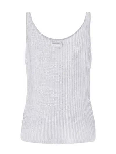 Pinko Noha Viscose And Metallized Fibre Tank Top