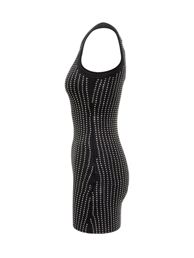 Attico Sleeveless Cotton Top Crystal Studs