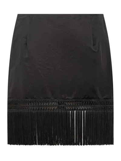 Tom Ford Cotton-silk Duchesse Fringe Wrap Mini Skirt
