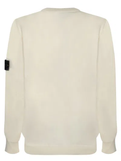 Stone Island Wool Blend Sweatshirt With Iconic Logo Patch And Timeless Design
