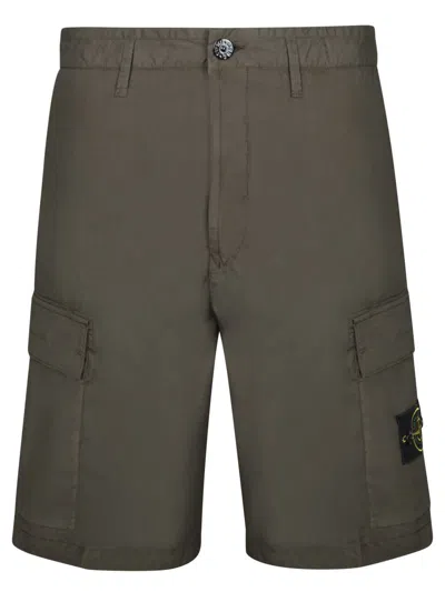 Stone Island Fabric Military Green Bermuda Shorts