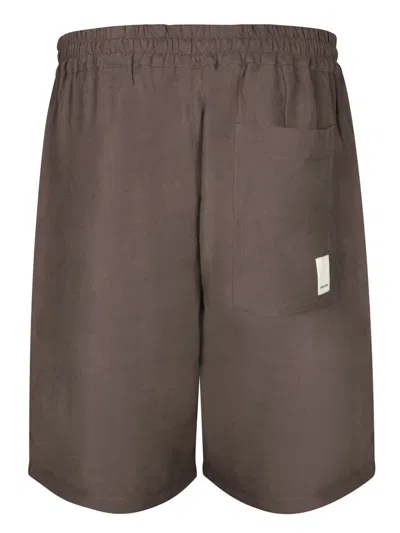 Emporio Armani Drawstring Bermuda Shorts In Printed Modal From The Peace Capsule Collection