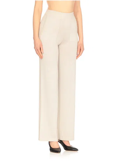 Peserico Beige Cotton Pants In White