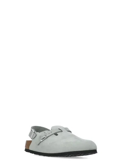 Birkenstock 'tokio' Light Blue Mules With Buckles On The Front And Back