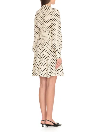 Mar De Margaritas Beige Floral V-neck Top With Button Fastening