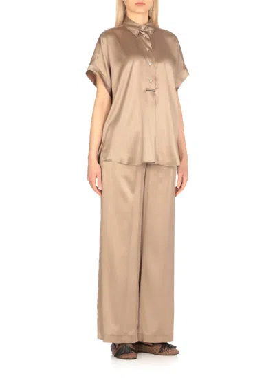 Brunello Cucinelli Jewel Embellished Silk Top