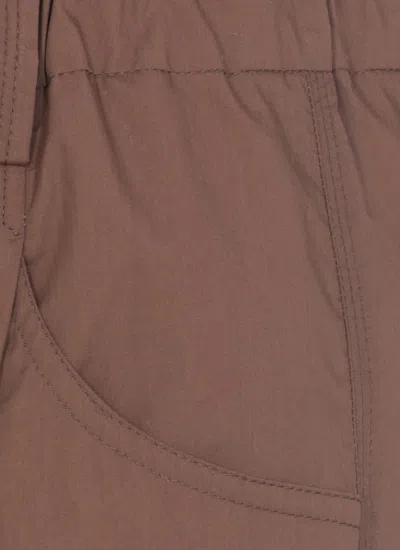 Brunello Cucinelli Brown Cotton Pants With Elastic High Waist
