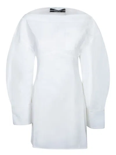 Jacquemus La Casaco Long Sleeve Cotton Shirtdress