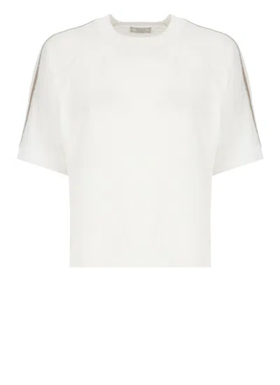 Peserico White Linen And Cotton Sweater