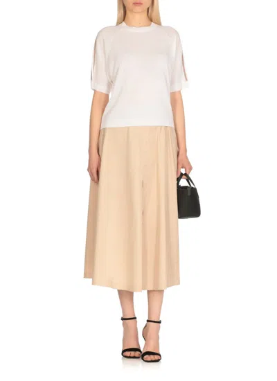 Peserico White Linen And Cotton Sweater