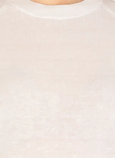 Peserico White Linen And Cotton Sweater
