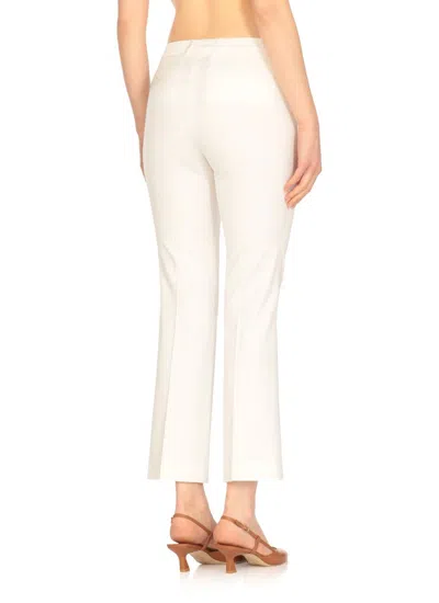 Pt Torino White Viscose Pants With Tailored Design