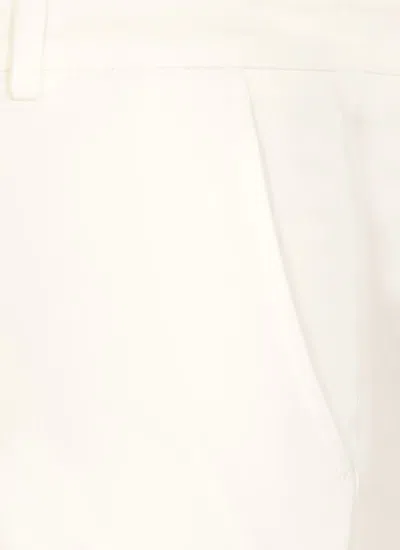 Pt Torino White Viscose Pants With Tailored Design