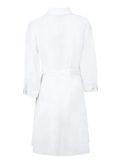 120% Lino White Linen Mini Dress