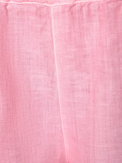 120% Lino Geranium Pink Linen Trousers In Pink