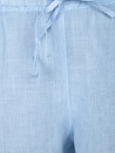 120% Lino Relaxed Wide-leg Linen Pants With Drawstring Waist