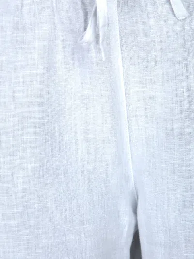120% Lino Relaxed Wide-leg Linen Pants With Drawstring Waist