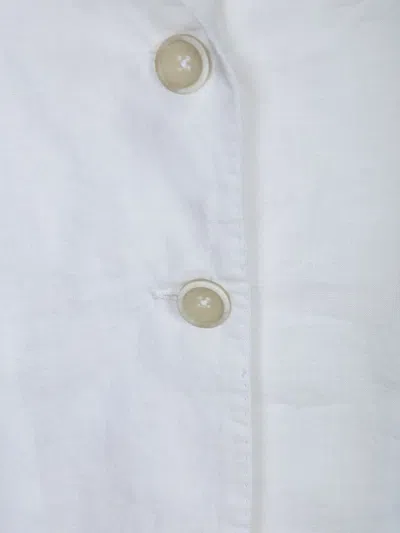 120% Lino White Linen Jacket