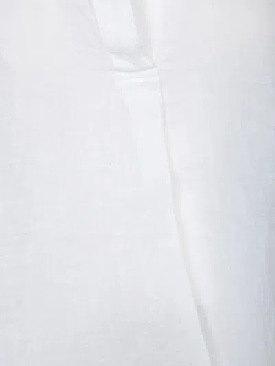 120% Lino White Linen Blouse