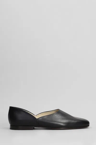 Maison Margiela Leather Grecian Slider Slippers Round Toe