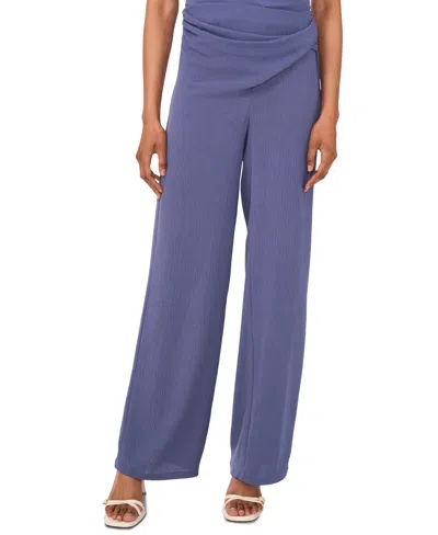 Sam & Jess Women's Pull-on Twist-front Straight-leg Pants In Blue