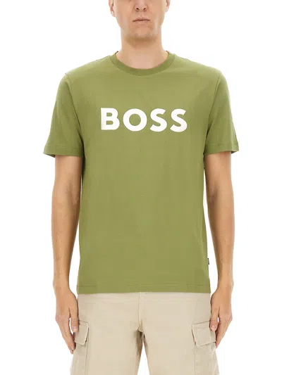 Hugo Boss Boss T-shirt "tiburt" In Green
