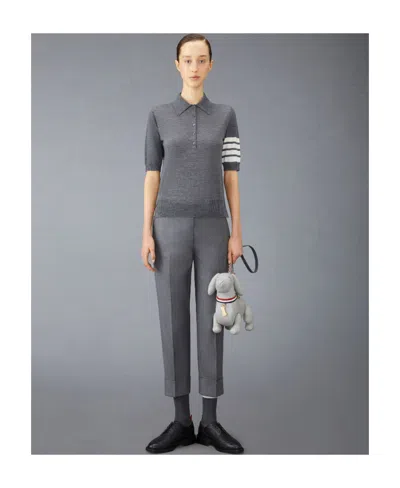 Thom Browne 4-bar Button Detailed Short-sleeved Polo Shirt