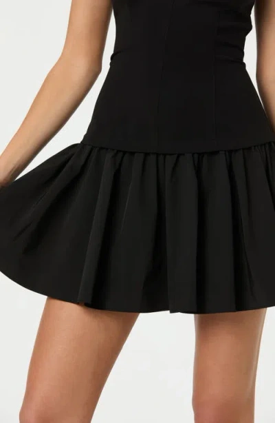 Astr The Label Strapless Mixed Media Minidress