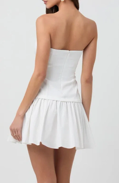 Astr The Label Strapless Mixed Media Minidress