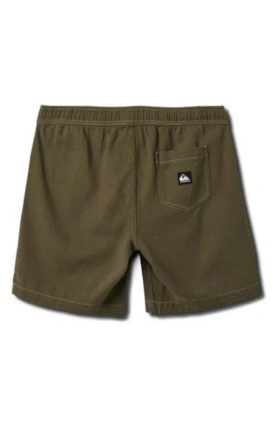 Quiksilver Taxer Stretch Drawstring Shorts In Green